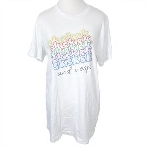 VSCO Girl Sksk sksksk and I oop Graphic Tee Cotton Shirt Size MEDIUM